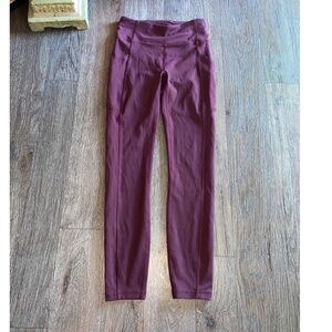 Lululemon Invigorate High Rise Tight 25” Burgundy Sz 4